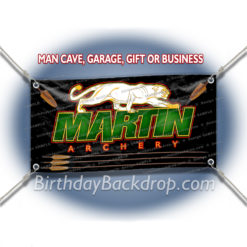 Martin Archery Logo Tiger Black Green Yellow Arrows Layout__ArcheryMod-014.psd by BirthdayBackdrop.com